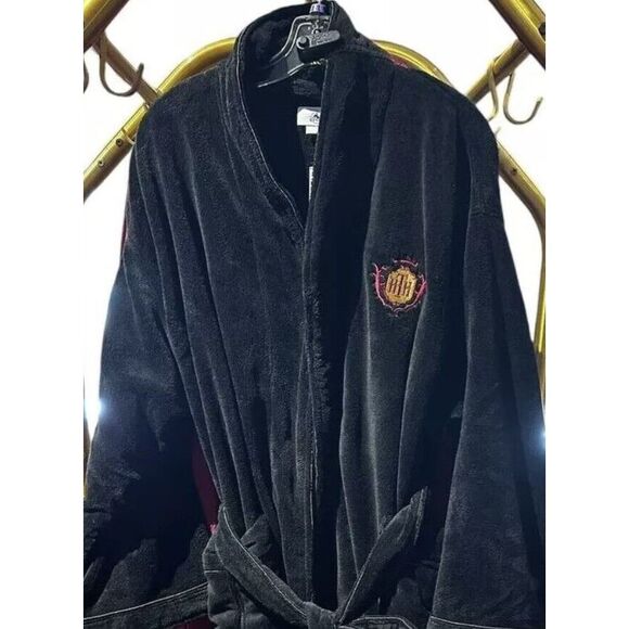 Disney‎ Parks Hollywood Tower Of Terror Hotel ROBE L/XL Plush Black Pockets NEW - Picture 2 of 5